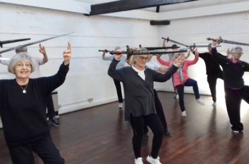 Members of Farnham U3A demonstrating Tai Chi.